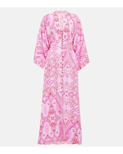 Melissa Odabash Destiny Printed Maxi Dress - Pink