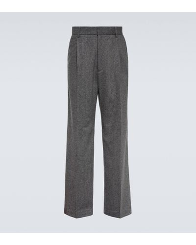 Winnie New York Wool And Mohair Straight Trousers - Grey