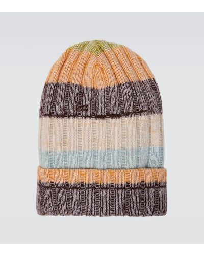 The Elder Statesman Oasis Ribbed-knit Cashmere Beanie - Multicolor