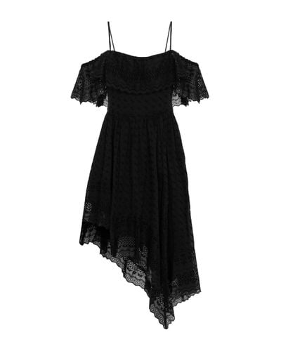Isabel Marant Vestido corto Timoria de algodón - Negro