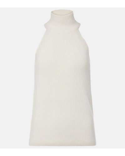 Lisa Yang Freya Knitted Cashmere Tank Top - White