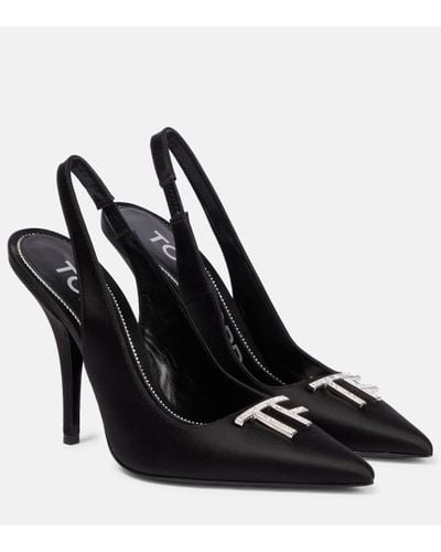 Tom Ford Escarpins TF en satin - Noir