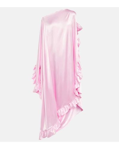 Acne Studios Vestido de saten con volantes - Rosa