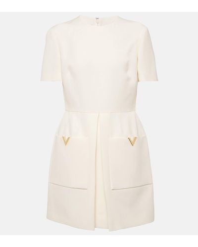 Valentino Vgold Crepe Couture Minidress - Natural