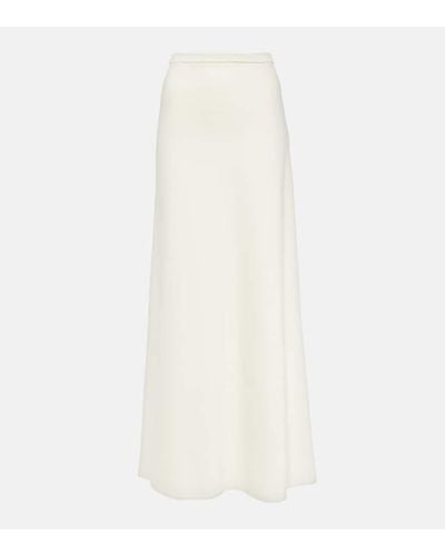 Max Mara Clavier Jersey Maxi Skirt - White