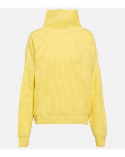 Isabel Marant Brooke Wool And Cashmere Turtleneck Sweater - Yellow