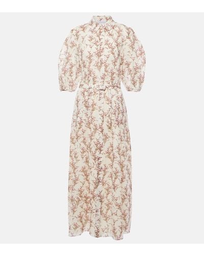 Gabriela Hearst Maude Wool Shirt Dress - Natural