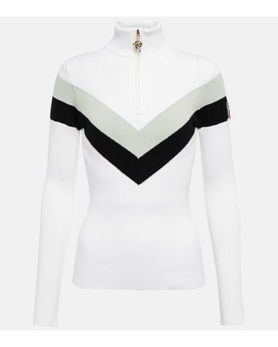 Emilio Pucci X Fusalp Ribbed-knit Half-zip Jumper - Black