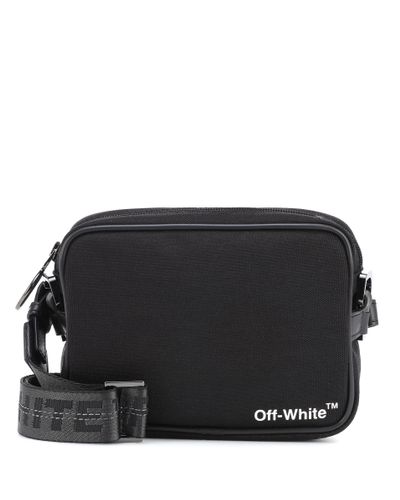 off white leather camera bolsa