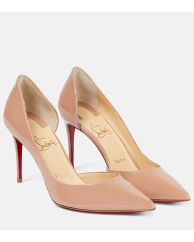 Christian Louboutin Salones Iriza 85 de charol - Neutro