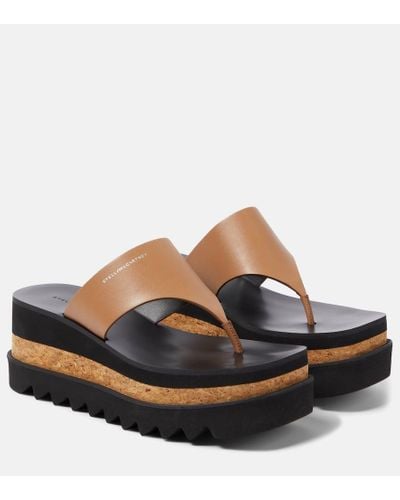 Stella McCartney Sneak-elyse Platform Sandals - Brown