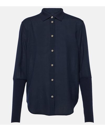 Loro Piana Camicia in lana - Blu