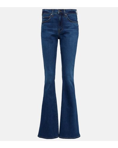 Veronica Beard Beverly High-rise Flared Jeans - Blue