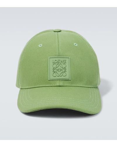 Loewe Cappello da baseball Anagram in canvas - Verde