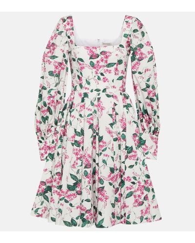 Emilia Wickstead Yasmina Floral Cotton Minidress - Multicolour