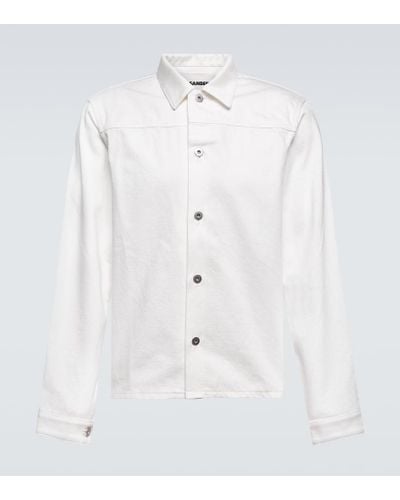 Jil Sander Hemdjacke aus Baumwolle - Weiß