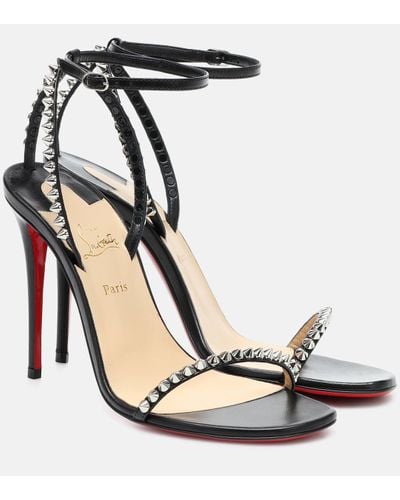 Christian Louboutin Sandales En Cuir À Clous So Me 100 - Noir