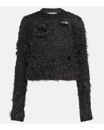 Acne Studios Pullover in misto lana con cut-out - Nero