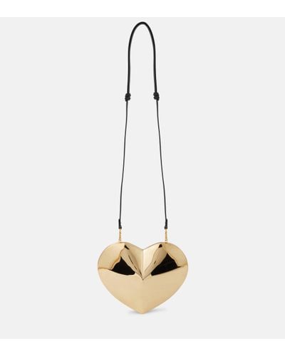 Alaïa Le Couer Heart-shaped Brass Shoulder Bag - Metallic