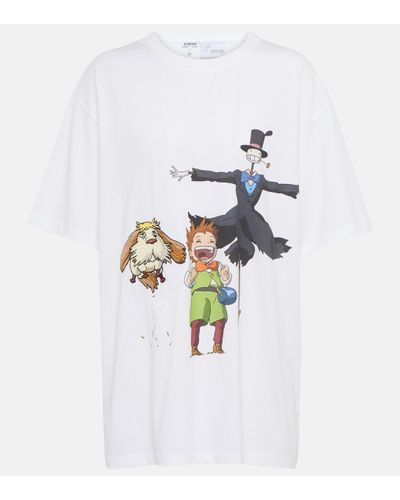 Loewe X Howl's Moving Castle Printed Cotton T-shirt - White