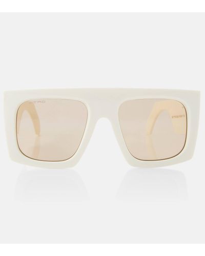 Etro Screen Rectangular Sunglasses - Natural