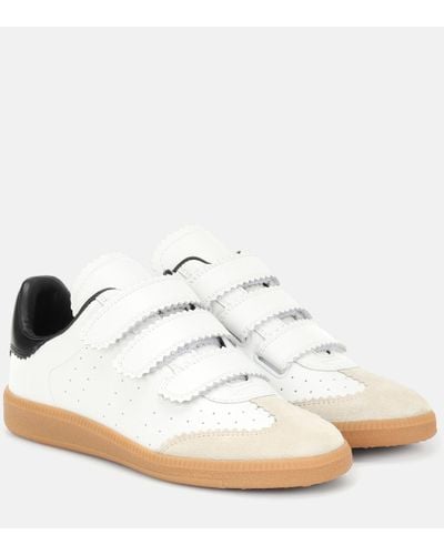 Isabel Marant Sneakers Beth in pelle e suede - Bianco