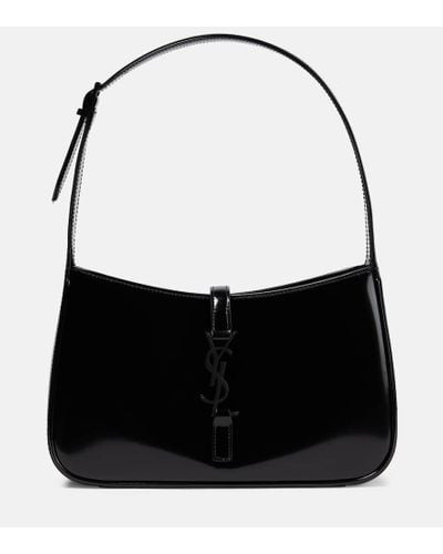 Saint Laurent Le 5 A 7 Leather Shoulder Bag - Black
