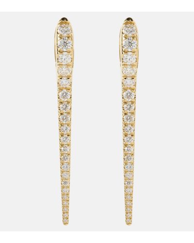 Melissa Kaye Lola Needle Medium 18kt Gold Earrings With Diamonds - Metallic