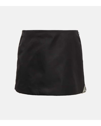 Prada Minifalda de Re-Nylon - Negro
