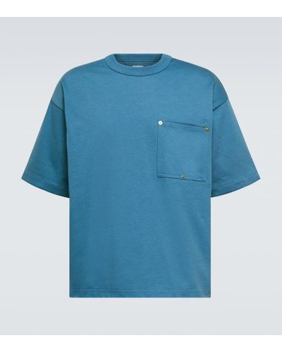 Bottega Veneta Camiseta en jersey de algodon - Azul