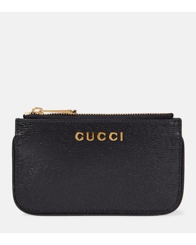 Gucci Logo Leather Card Case - Black