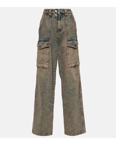 Isabel Marant Heilani High-rise Cargo Jeans - Blue