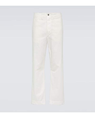 RRL Jeans rectos de tiro medio - Blanco