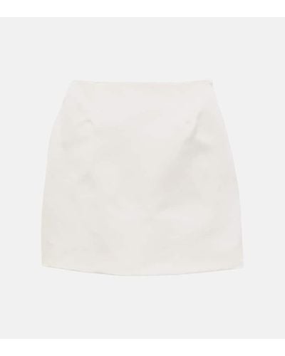 Prada Minifalda de saten de seda - Blanco