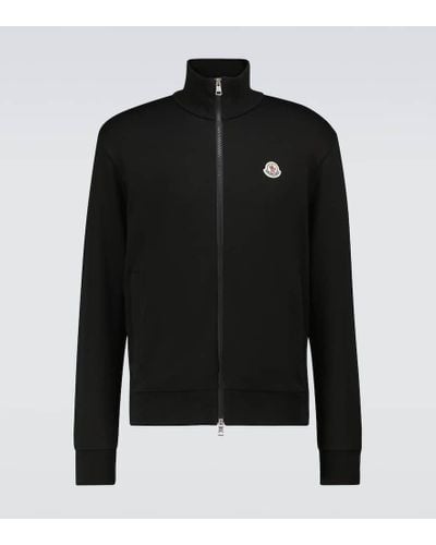 Moncler Zipped Cotton Jacket - Black