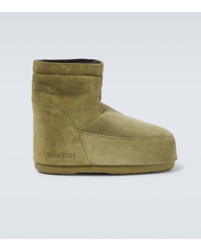 Moon Boot Icon Low Suede Snow Boots - Green