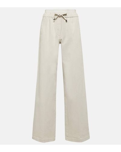 Brunello Cucinelli High-rise Wide-leg Jeans - White