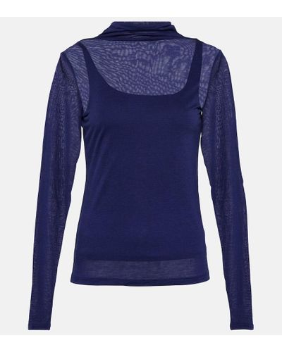 Vince Top aus Strick - Blau