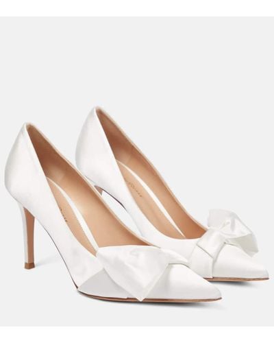 Gianvito Rossi Safira Bow-trimmed Pumps - White