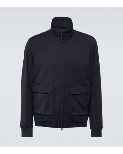 Herno Veste bomber en laine vierge - Bleu