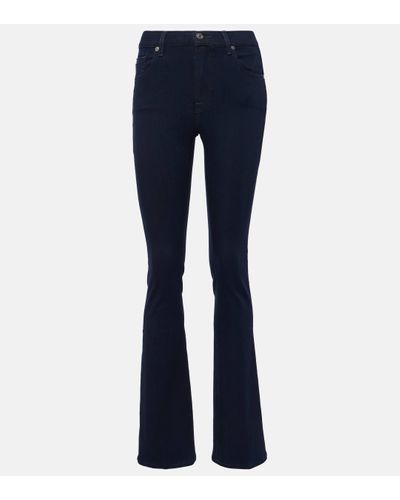 7 For All Mankind Jean bootcut a taille mi-haute - Bleu