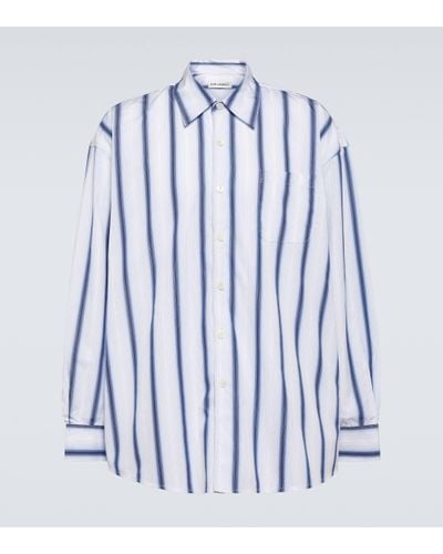 Our Legacy Borrowed Striped Cotton Shirt - Blue