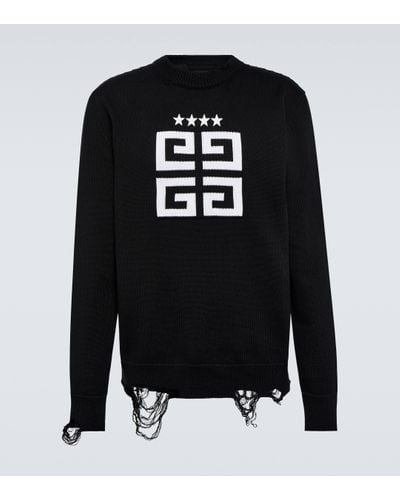 Givenchy Intarsia Logo Cotton Jumper - Black