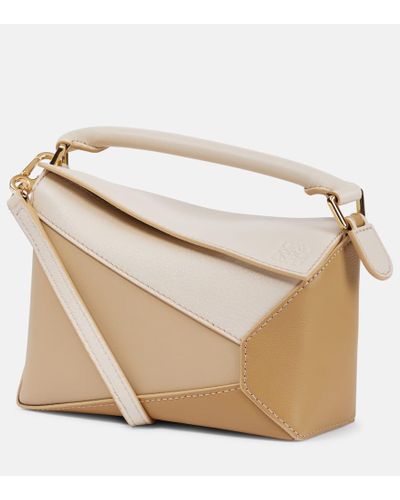 Loewe Bolso al hombro Puzzle Mini de piel - Neutro