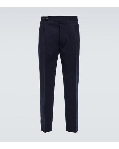 Maison Margiela Milano Stitch Jersey Tailored Pants - Blue
