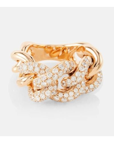 Pomellato Catene Ring aus 18kt Rosegold mit Diamanten - Mettallic