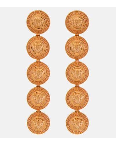 Versace Orecchini pendenti Tribute Medusa - Arancione