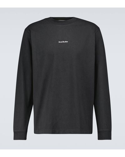 Acne Studios T-shirt a manches longues en coton - Noir