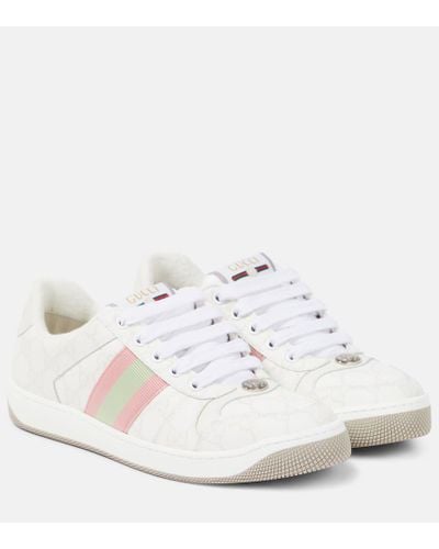 Gucci Screener GG Canvas Sneakers - White