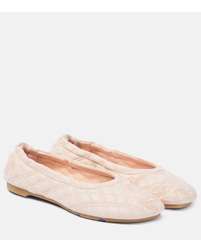 Burberry Quilted Ballet Flats - Pink